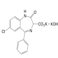 クロラゼプ酸二カリウムの構造式